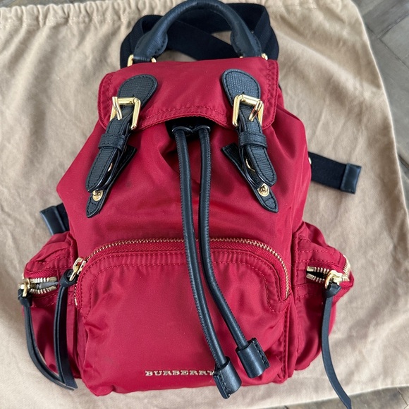 Burberry Handbags - Burberry Red Rucksack/Backpack